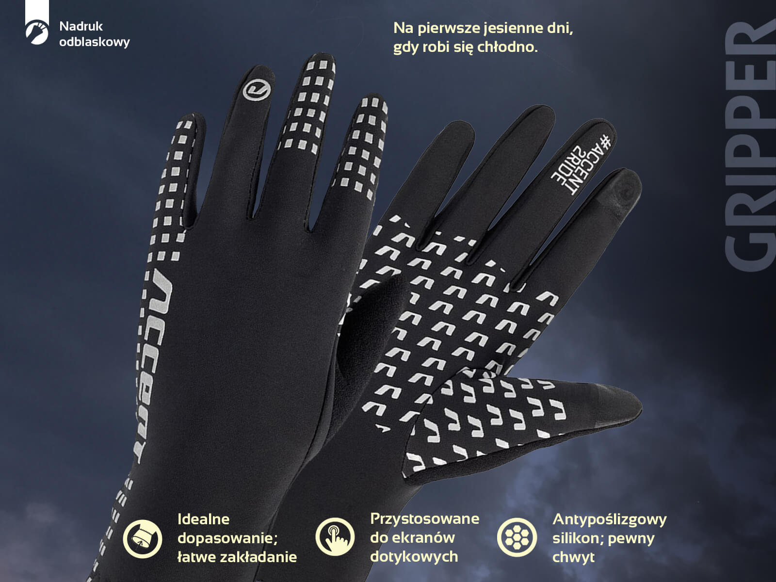Accent rękawiczki jesienne temperatury Gripper